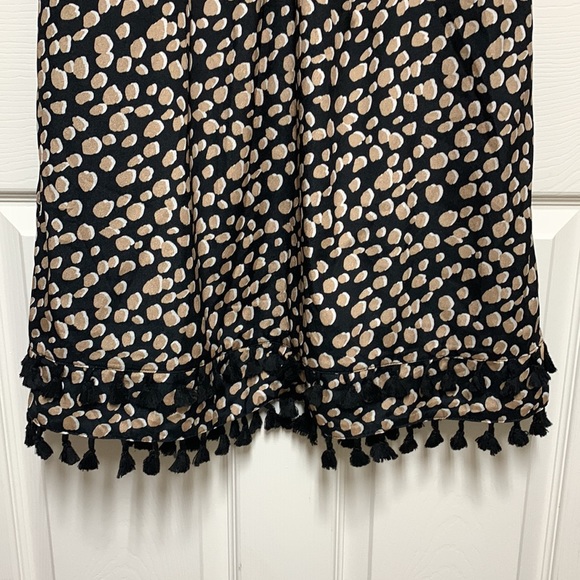 NEVER FULLY DRESSED Edna Leopard Print Tassel Midi Shirt Dress Size S - Picture 6 of 11